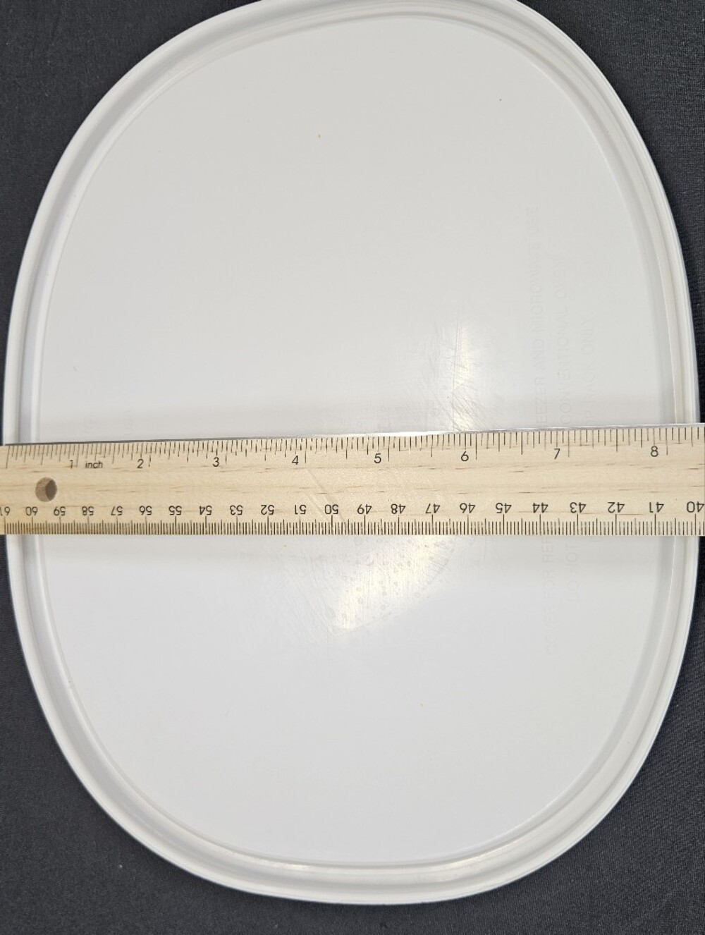 CorningWare Oval White Plastic Lid - Picture 4 of 5